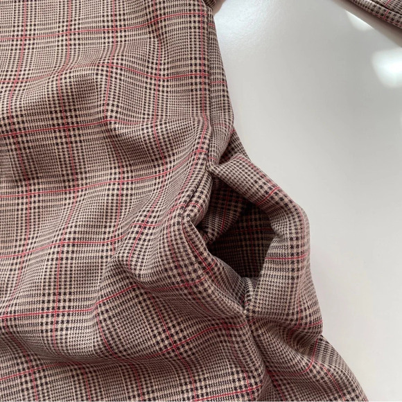 Papaya Plaid Open Front Tan Neutral Coat for Fall Size Medium - Picture 13 of 14